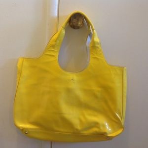 EUC Kate Spade Yellow Patent Tote Bag